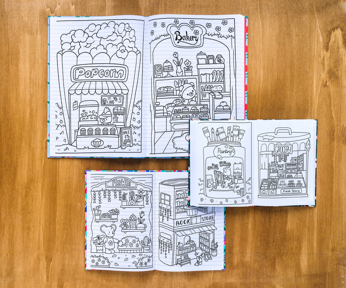 "Cheerful Locations" Coloring Book