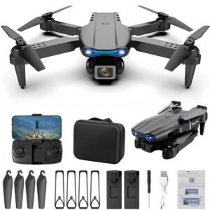 Foldable WiFi FPV Drone with Camera, Altitude Hold, Headless Mode & Carry Case